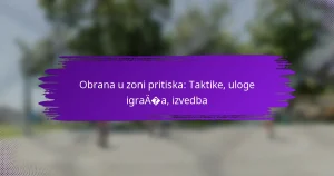 Obrana u zoni pritiska: Taktike, uloge igrača, izvedba
