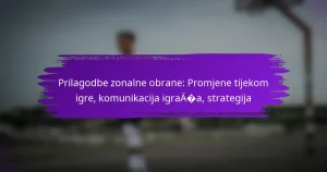 Prilagodbe zonalne obrane: Promjene tijekom igre, komunikacija igrača, strategija
