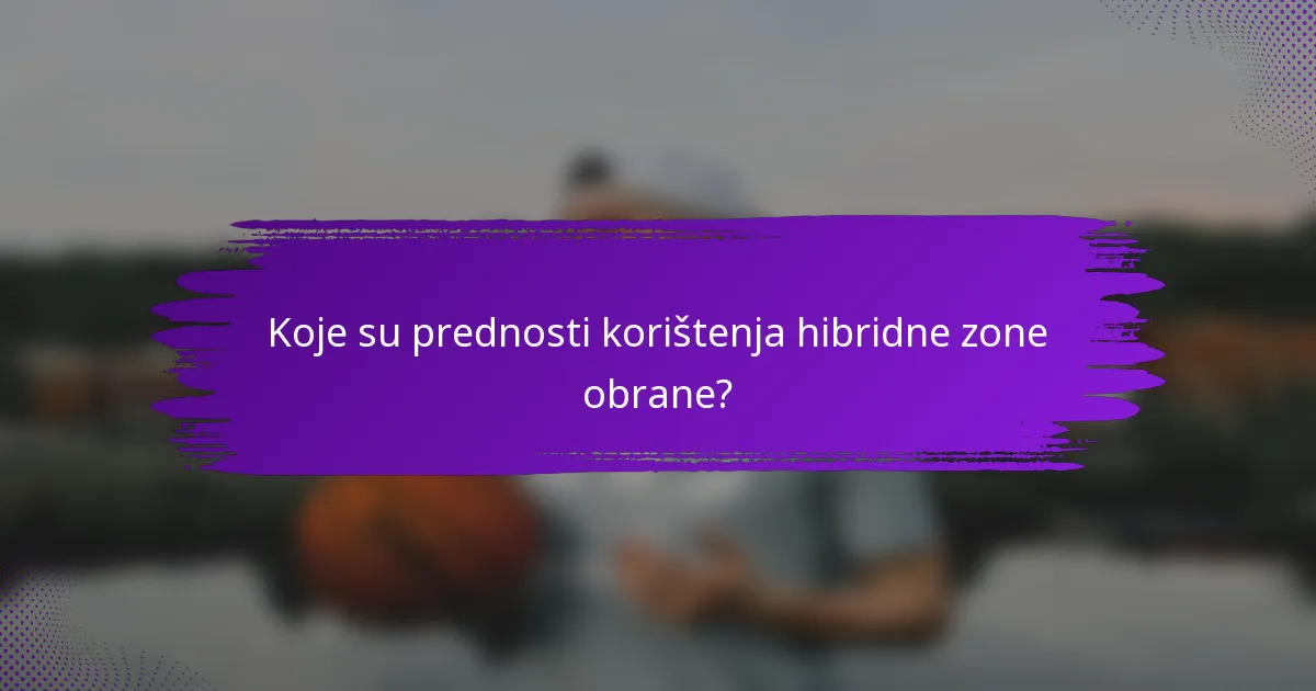 Koje su prednosti korištenja hibridne zone obrane?